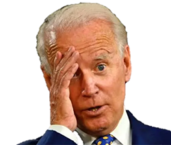 Joe Biden holding head