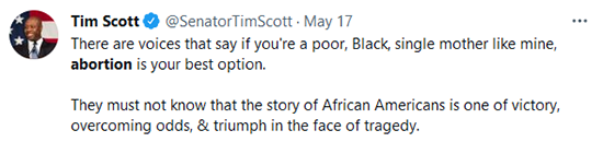 Tim Scott tweet