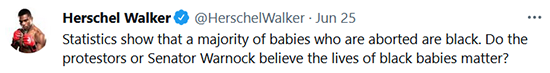Herschel Walker tweet