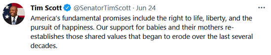 Tim Scott tweet