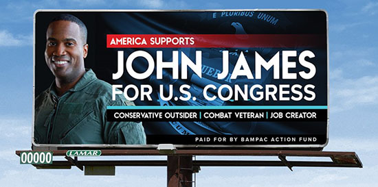 John James billboard