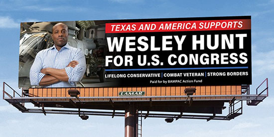 Wesley Hunt billboard