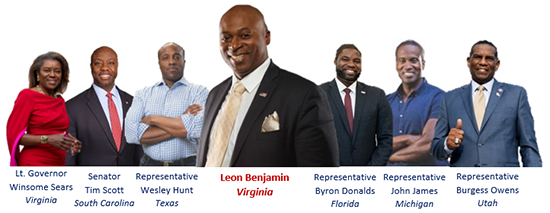 Leon Benjamin with other Black conservatives